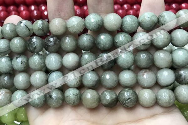 CCN5776 15 inches 10mm faceted round candy jade beads