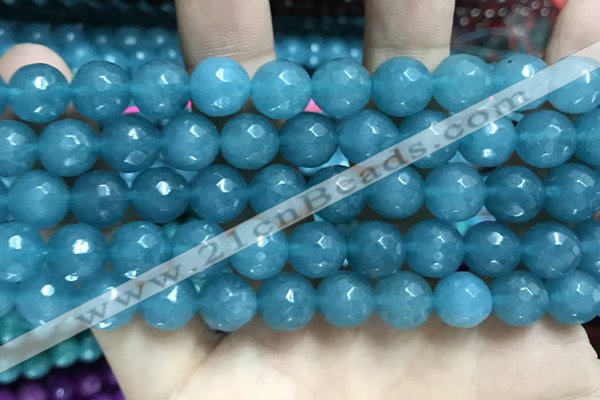 CCN5782 15 inches 10mm faceted round candy jade beads