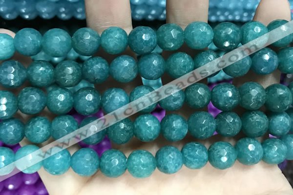 CCN5783 15 inches 10mm faceted round candy jade beads