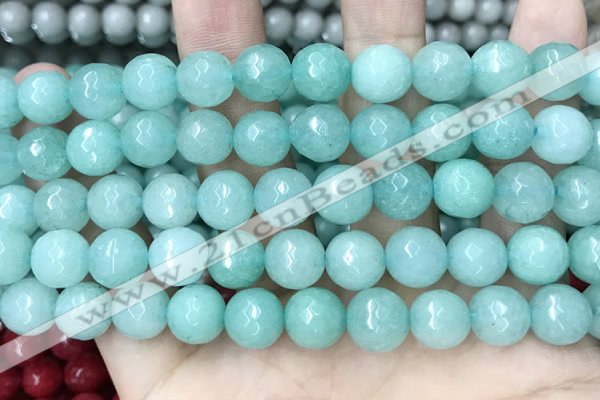 CCN5785 15 inches 10mm faceted round candy jade beads