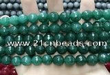 CCN5789 15 inches 10mm faceted round candy jade beads