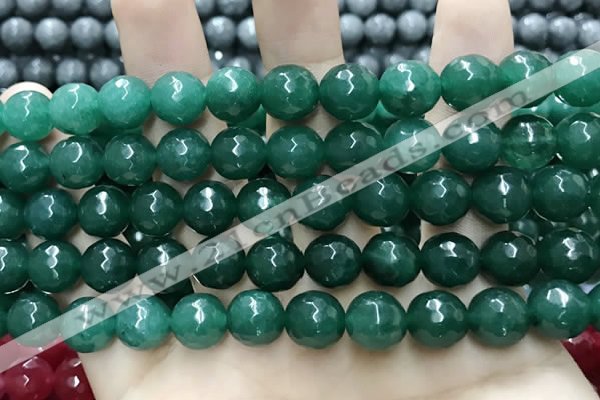 CCN5789 15 inches 10mm faceted round candy jade beads