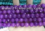 CCN5798 15 inches 10mm faceted round candy jade beads