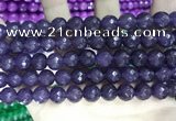 CCN5800 15 inches 10mm faceted round candy jade beads