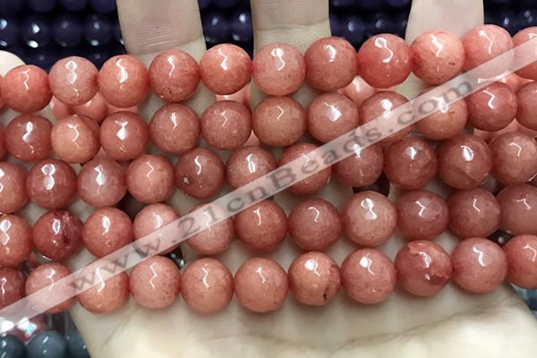 CCN5806 15 inches 10mm faceted round candy jade beads