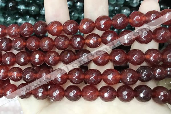 CCN5813 15 inches 10mm faceted round candy jade beads