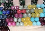 CCN5819 15 inches 10mm faceted round candy jade beads