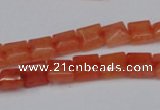 CCN585 15.5 inches 8*8mm square candy jade beads wholesale