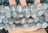 CCN5857 15 inches 15mm flat round candy jade beads Wholesale