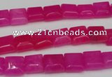 CCN587 15.5 inches 8*8mm square candy jade beads wholesale