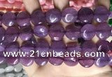 CCN5874 15 inches 15mm flat round candy jade beads Wholesale