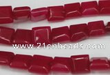 CCN588 15.5 inches 8*8mm square candy jade beads wholesale