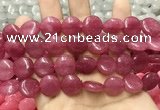 CCN5882 15 inches 15mm flat round candy jade beads Wholesale