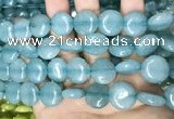 CCN5887 15 inches 15mm flat round candy jade beads Wholesale