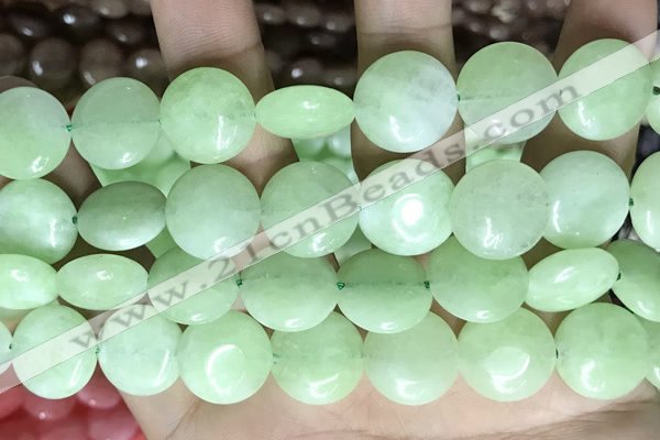 CCN5901 15 inches 15mm flat round candy jade beads Wholesale