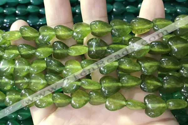 CCN5926 15 inches 12*12mm heart candy jade beads Wholesale