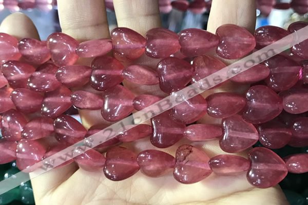 CCN5932 15 inches 12*12mm heart candy jade beads Wholesale