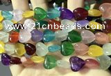 CCN5942 15 inches 12*12mm heart candy jade beads Wholesale
