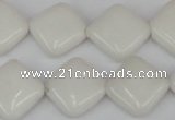 CCN595 15.5 inches 15*15mm diamond candy jade beads wholesale