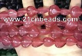 CCN5951 15 inches 14*14mm heart candy jade beads Wholesale