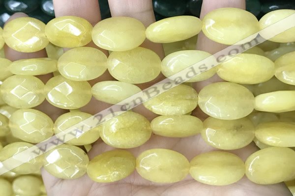 CCN5967 15 inches 13*18mm faceted oval candy jade beads