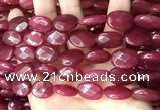 CCN5970 15 inches 13*18mm faceted oval candy jade beads
