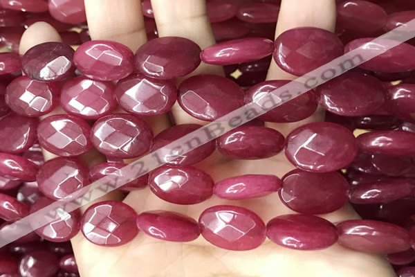 CCN5970 15 inches 13*18mm faceted oval candy jade beads