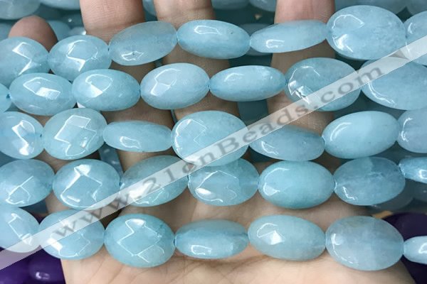 CCN5971 15 inches 13*18mm faceted oval candy jade beads