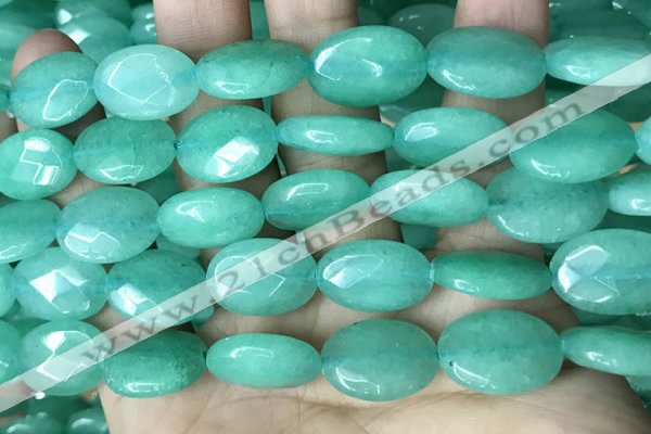 CCN5973 15 inches 13*18mm faceted oval candy jade beads