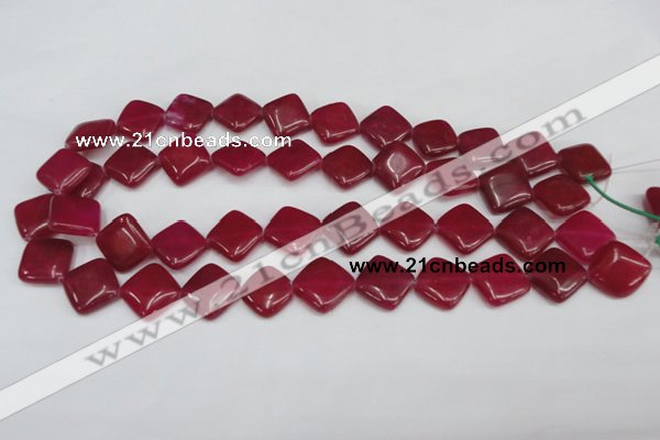 CCN598 15.5 inches 15*15mm diamond candy jade beads wholesale