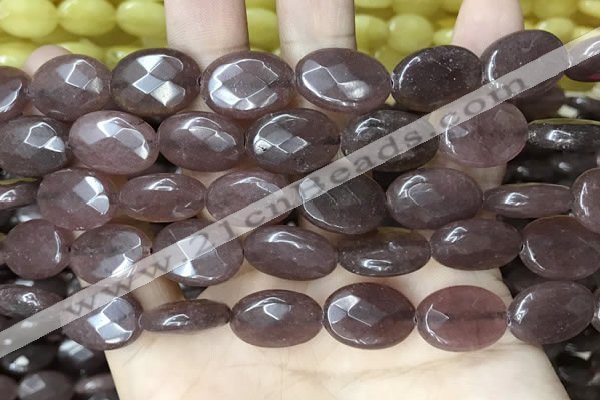 CCN5980 15 inches 13*18mm faceted oval candy jade beads