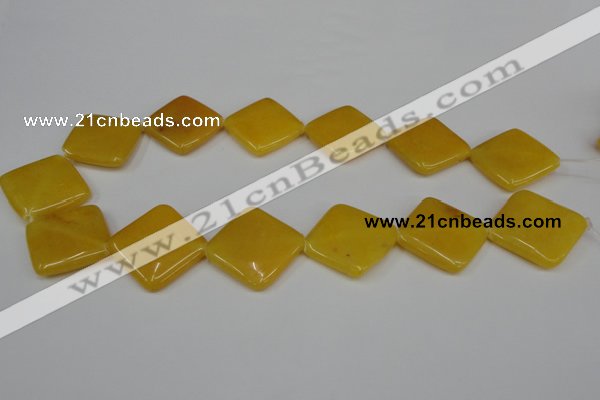CCN605 15.5 inches 25*25mm diamond candy jade beads wholesale