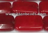 CCN612 15.5 inches 20*30mm rectangle candy jade beads wholesale