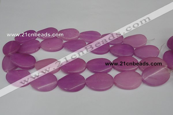 CCN617 15.5 inches 22*30mm twisted oval candy jade beads wholesale