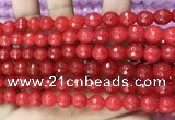 CCN6304 15.5 inches 8mm faceted round candy jade beads Wholesale