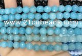 CCN6313 15.5 inches 8mm faceted round candy jade beads Wholesale