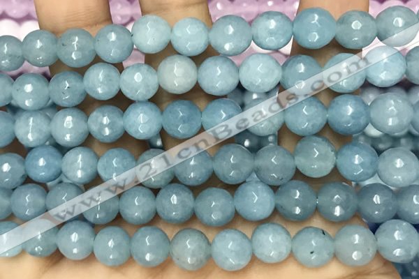 CCN6315 15.5 inches 8mm faceted round candy jade beads Wholesale