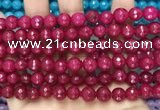 CCN6316 15.5 inches 8mm faceted round candy jade beads Wholesale