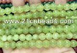 CCN6322 15.5 inches 8mm faceted round candy jade beads Wholesale