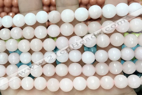 CCN6327 15.5 inches 8mm faceted round candy jade beads Wholesale