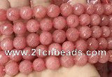 CCN6345 6mm, 8mm, 10mm, 12mm & 14mm faceted round candy jade beads