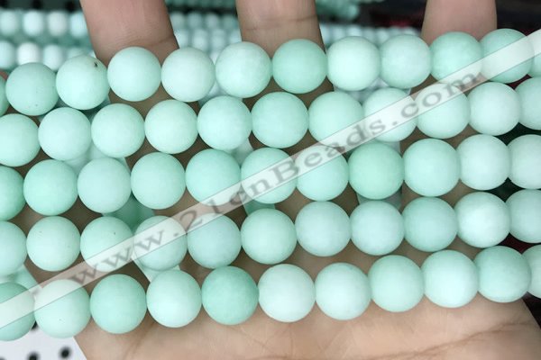 CCN6360 15.5 inches 6mm, 8mm, 10mm & 12mm round matte candy jade beads