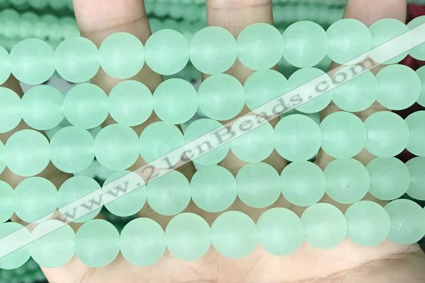 CCN6365 15.5 inches 6mm, 8mm, 10mm & 12mm round matte candy jade beads