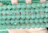 CCN6366 15.5 inches 6mm, 8mm, 10mm & 12mm round matte candy jade beads