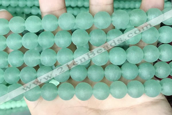 CCN6366 15.5 inches 6mm, 8mm, 10mm & 12mm round matte candy jade beads