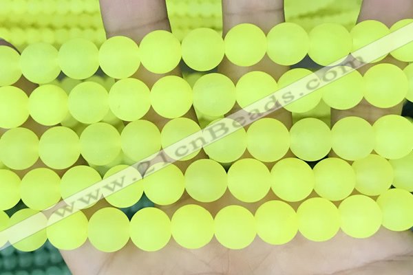 CCN6367 15.5 inches 6mm, 8mm, 10mm & 12mm round matte candy jade beads