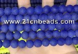 CCN6368 15.5 inches 6mm, 8mm, 10mm & 12mm round matte candy jade beads