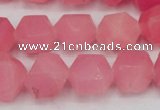 CCN661 15.5 inches 15*15mm faceted nuggets candy jade beads