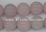 CCN676 15.5 inches 16mm carved round candy jade beads wholesale