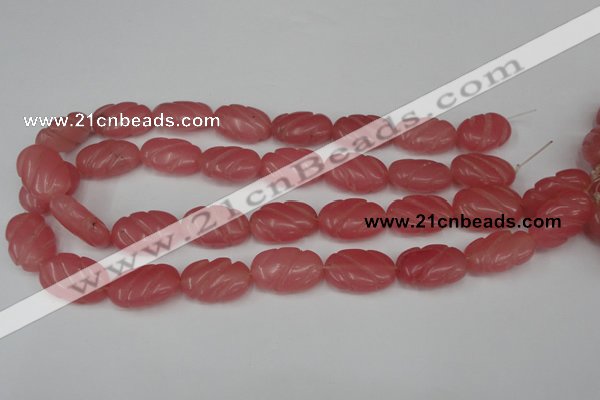 CCN681 15.5 inches 15*23mm carved oval candy jade beads wholesale